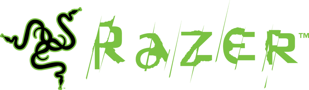 The iconic neon green triple-headed snake Razer logo, symbolizing the brand's status as a leader in the gaming industry.